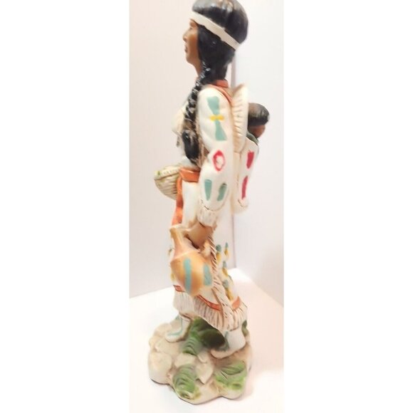 Vtg Universal Statuary Corp Native American Woman w/Baby Signed Kendric 1978 - Picture 3 of 15